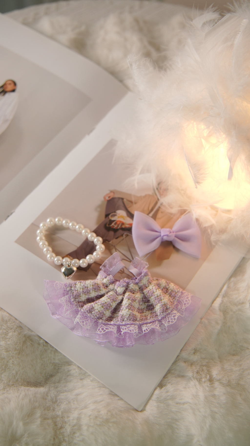 Skirt set for 17cm labubu plush dolls