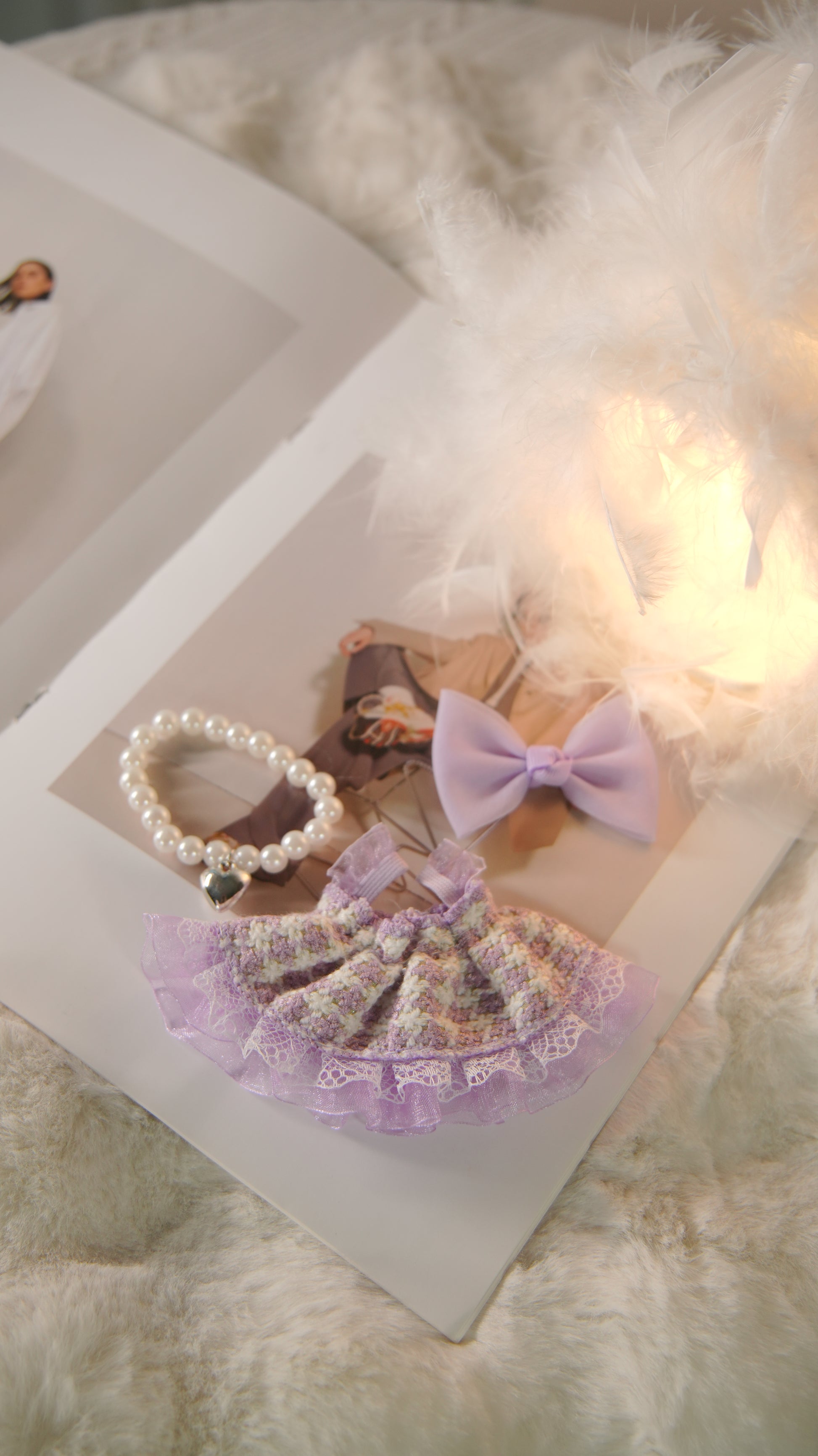 Skirt set for 17cm labubu plush dolls